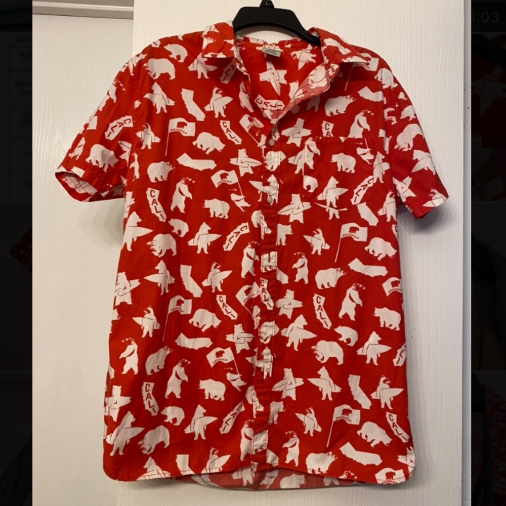 Mens Short Sleeve Button Down